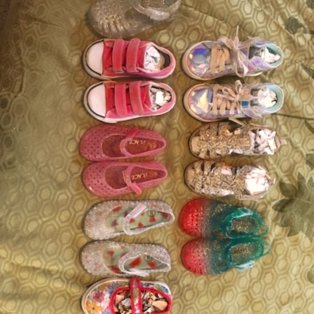 Girl's Spring Lot of Sandals/Shoes Size 7 Toddler